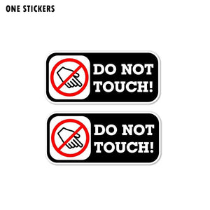 10.6CM*4.6CM Warning Car Sticker Do Not Touch Decal PVC 12-1070