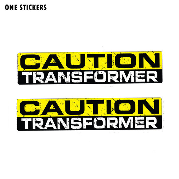15CM*3CM Creative CAUTION TRANSFORMER Car Sticker PVC Decal 12-1185