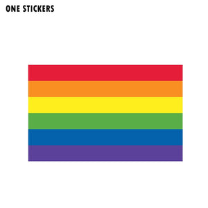 17.8CM*11CM Funny Gay Flag Rainbow Personality  PVC Decal Car Sticker 12-0257