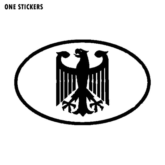 15.6CM*9.8CM Fashion German Eagle Crest Oval Car Sticker Vinyl Decal Accessories C15-0863