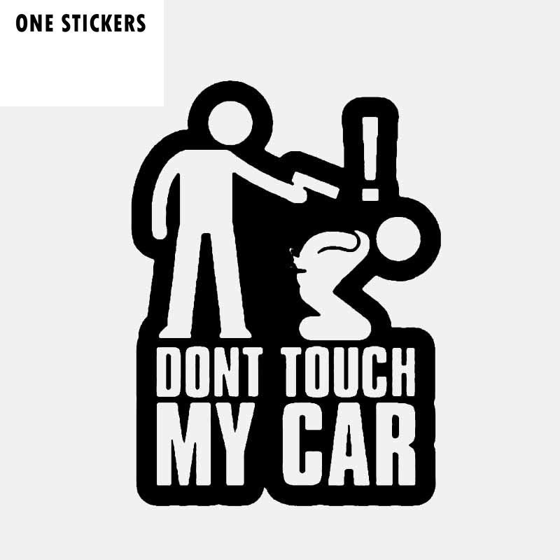 11CM*15CM DONT TOUCH MY CAR Fun Vinyl Decal Car Sticker Black Silver Accessories C11-1764