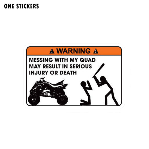 12.2CM*8CM Funny MISSING WITH MY QUAD MAY RESULT IN SERIOUS INJURY OR DEATH PVC Decal Car Sticker 12-0155