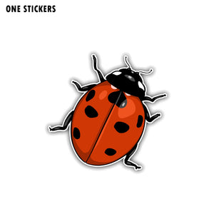 12CM*10.6CM Ladybug Animal Cartoon Car Sticker Funny PVC Decal 12-1086